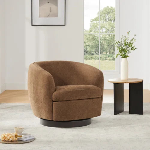 Marcy Upholstered Swivel Barrel Chair